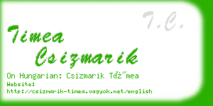 timea csizmarik business card